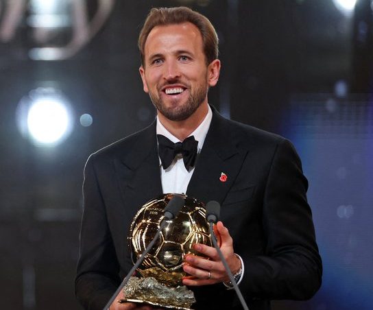 Harry Kane gana el Balón de Oro. Foto: Balón de Oro
