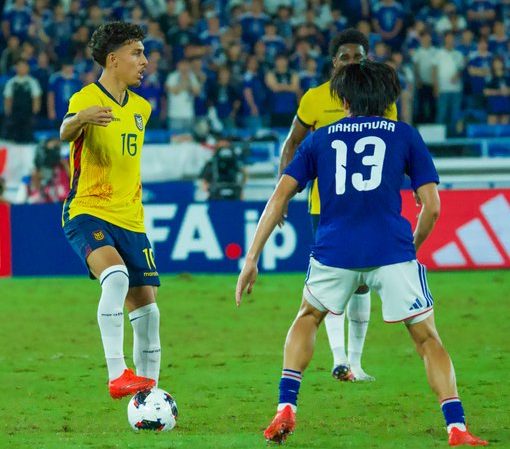 Jeremy Sarmiento en partido contra Japón. Foto: La Tri