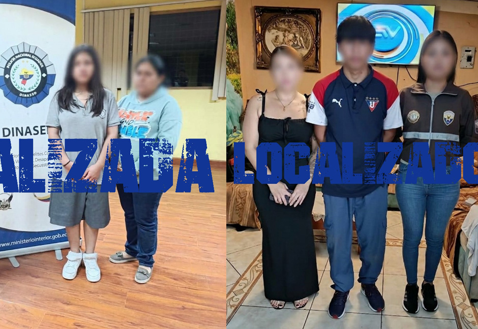 Dos adolescentes reportados como desaparecidos en El Guabo, provincia de El Oro, son localizados en Cuenca. /Cortesía