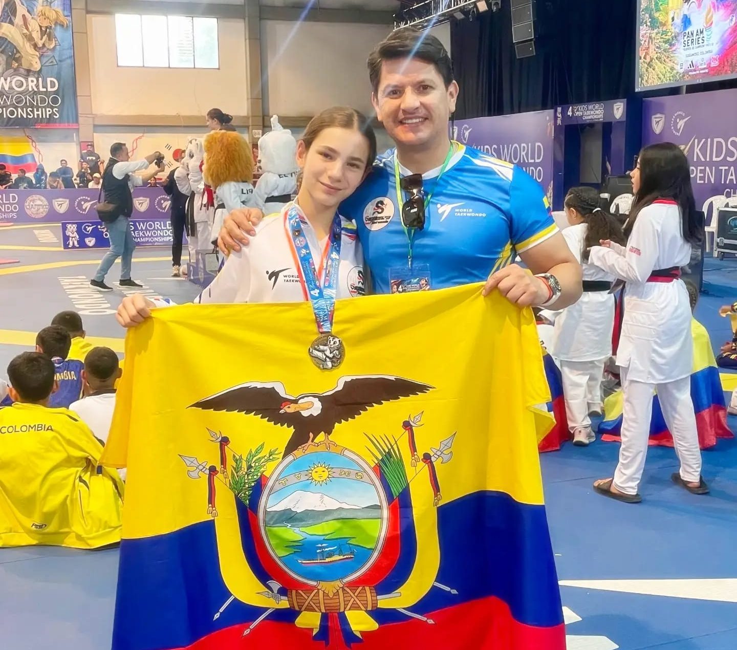 Fiorella Saavedra junto a Guido Sigüenza. /Cortesía